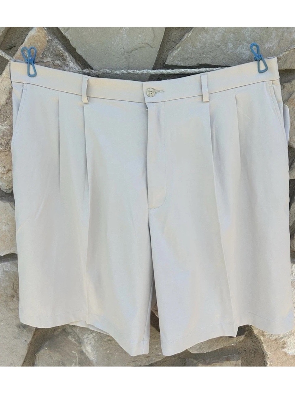 Men’s Pro Tour Golf Shorts Size 40 Beige Khaki Comfort Stretch UPF‎ 50 NEW